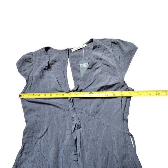 Abercrombie & Fitch Dress Prep School Flare Dress Ruffle Polka Dot Y2K SP NWT - Picture 11 of 12